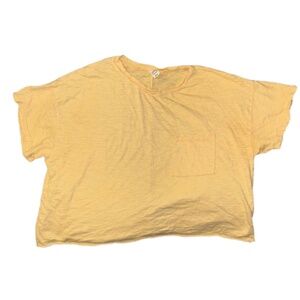 LOVE VINTAGE Yellow crop top short sleeved tshirt